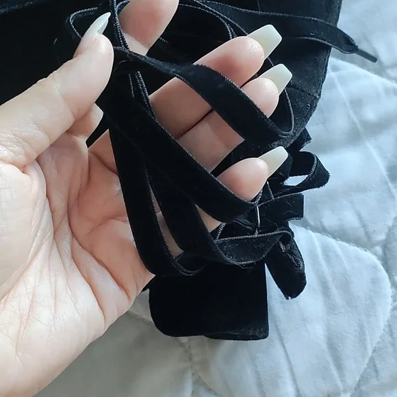 Velvet Babydoll Pleaser Boots - Picture 13 of 15